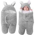 Gigoteuse d'emmaillotage a capuche couvertures aver pieds spar sac de couchage garon fille hiver unisexe ...