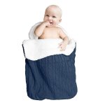 Gigoteuse tricote pour bb, laine d'agneau, lange multifonction, couverture douce et chaude, 68 x 38 ...