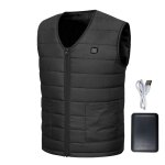 Gilet chauffant electrique intelligent unisexe, veste thermique a col en v, rechargeable par usb, pour ... Gilet chauffant electrique intelligent unisexe, veste thermique a col en v, rechargeable par usb, pour ...