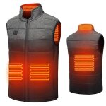 Gilet chauffant electrique usb - 4 zones de chauffage - pour homme et femme - sports de plein air