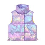 Gilet en duvet de coton pour enfants en bas age, gilet brillant color, veste sans manches, vtements ...
