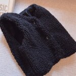 Gilet epais en laine pour bb fille, cardigan chaud, dbardeur epais en peluche, manteau d'hiver
