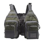Gilet de pche  sangle, gilet de pche  la mouche, 8 poches en tissu oxford, bandes rflchissantes, ...