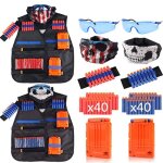 Gilet tactique pour enfants, gilet, masque, pistolet a balles, ensemble de jouets pour jeu nerf, accessoires ... Gilet tactique pour enfants, gilet, masque, pistolet a balles, ensemble de jouets pour jeu nerf, accessoires ...