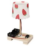 Gizmo electrique cratif en bois, blocs a assembler, petite lampe de table, jouets diy pour etudiant ...