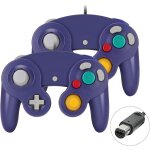 Gjfty - 2 paquets de manette de jeu classique avec vibration, compatible avec la manette gamecube / wii ...
