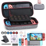 Gjfty - etui ns switch accessoires pour ns switch 18 en 1 avec etui de transport switch, etui de jeu ...