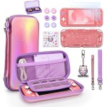 Gjfty - innoaura housse pour switch lite, pack d'accessoires 15 - en - 1 avec etui de transport, protge ...