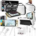 Gjfty - kit accessoires pour nintendo switch oled accessories essentials pack etui et protecteur d'cran ...