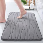 Gjfty - tapis de bain en mousse a mémoire de forme doux antidérapant absorbant lavable tapis de douche ... Gjfty - tapis de bain en mousse a mémoire de forme doux antidérapant absorbant lavable tapis de douche ...