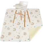 Gjfty - tapis pour chaise haute bb 110 x 110 cm - protection sol enfant antidrapant impermable - ...