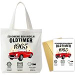 Gjhgf - sac en coton avec cartes de v?ux assorties pour homme - sac en tissu - traiter en douceur 1965 ...