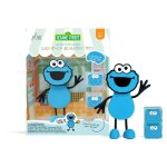 Glo cookie monster pals figurines pour le bain bleu