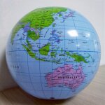 Globe gonflable de 30cm, boule de carte de la terre flottante, jouet educatif en pvc pour enfants
