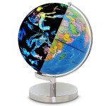Globe du monde eclairé et carte des constellations illuminée 2 en 1, jouet educatif pour enfants Globe du monde eclairé et carte des constellations illuminée 2 en 1, jouet educatif pour enfants