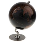 Globe monde terre océan carte, boule educative d'apprentissage de la géométrie, noir Globe monde terre océan carte, boule educative d'apprentissage de la géométrie, noir