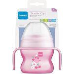 Gobelet d'apprentissage mam - rose - 150 ml - poignes antidrapantes - bec verseur anti - goutte