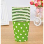 Gobelets en papier jetables a pois ronds, vaisselle pour enfants, f�te d'anniversaire, mariage, fournitures ...
