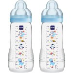 Gothicana by empeasy active baby bottle with fast flow teats size 3, twin pack of baby bottles, baby ...