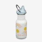 Gourde inox 355 ml bouchon sippy rainbows blanc