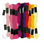 Graine crative 12 echevettes 7m fils berlingots coton pour bracelets brsiliens