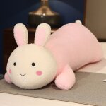 Grand animal lapin oreiller peluche ours rose cochon poupe fille sommeil confort marionnette poupe ...