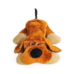 Grand chien en peluche allong� 110cm marron