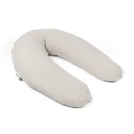 Grand coussin d'allaitement multi - usages basic comfy big almond - ecru
