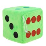 Grand dé en eponge a pois pour l'enseignement des mathématiques, jouet vert Grand dé en eponge a pois pour l'enseignement des mathématiques, jouet vert