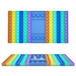 Grand jeu d'�checs arc - en - ciel, jeu push bubble popper, jouets sensoriels, anti - stress, jeu de ...