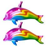 Grands jouets de dauphin gonflables, 2 pices, jouets pour enfants, pour piscine extrieure