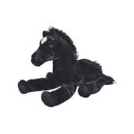Grand peluche : cheval noir couche 61cm - peluche enfant - doudou Grand peluche : cheval noir couche 61cm - peluche enfant - doudou