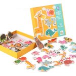 Grand puzzle de dessin anim, voitures, fruits, en bois, jouets educatifs pour bbs, jeux assortis montessori ...