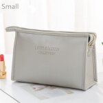 Grand sac a cosmtiques en cuir pu pour femmes, sac de maquillage impermable a fermeture eclair, organisateur ...