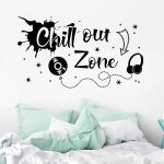 Grand stickers muraux adolescent chill out zone noir (120x70 cm) i autocollant mural citation contrôleur ... Grand stickers muraux adolescent chill out zone noir (120x70 cm) i autocollant mural citation contrôleur ...