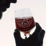 Grand verre a vin viking boussole tallo grav grand verre a vin tallo cadeau d'anniversaire, cadeau de ...