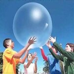 Grande boule à bulles magique de 130 cm, ballon gonflable transparent (1 pièce) - bleu Grande boule à bulles magique de 130 cm, ballon gonflable transparent (1 pièce) - bleu