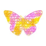 Grande bulle de pousse de papillon de teinture de cravate en silicone, jouet de compression sensorielle ...