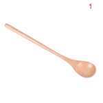 Grandes cuillres en bois a long manche, cuillre pour enfants, cuillre en bois riz soupe dessert caf ...