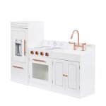 Grande cuisini�re de jeu rose dor� en bois pour enfant teamson td - 12863r