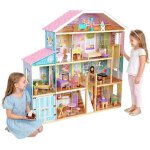 Grande maison de poup�e ginger home grand villa, 4 etages, 28 meubles et accessoires, 119x31, 5x122, ...