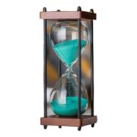 Grande minuterie vintage de 30 minutes avec support en bois, horloge de sable en verre, pour enfants, ...
