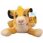 Grande peluche : simba roi lion couche 50 cm avec sons - doudou licence enfant - animaux savanes - pour ...