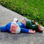 Grande statue de nain de jardin dr�le ivre de 24, 1 cm de haut, figurine coquine knome, d�coration de ...