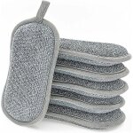 Grattoirs double face anti - rayures en microfibre antibact�rienne pour la cuisine. nettoie efficacement ...
