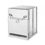 Gril de barbecue polyvalent, bac a chutes de cendres carr pour pique - nique, fumeur pour fumer, poitrine ...