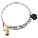 Gril de camping haute pression type qcc1, recharge de propane, on - off, rservoir a valve de 91cm, adaptateur ...