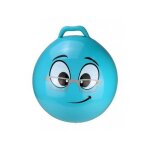 Gros ballon sauteur jumpy boing 55 cm emoticone intello - poignee, pvc souple bleu - gym enfant 4 ans ...