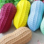 Grosse arachide squishy lente � presser, sangles de t�l�phone, cha�nes � billes, jouets de d�compression, ...