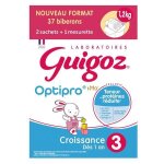 Guigoz croissance lait 3ème age lot de 2 x 600g Guigoz croissance lait 3ème age lot de 2 x 600g
